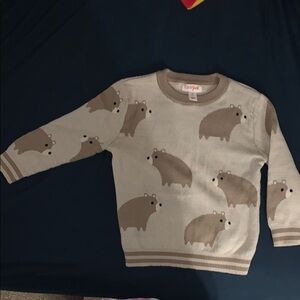 Cute Kids Beige Bear Sweater
